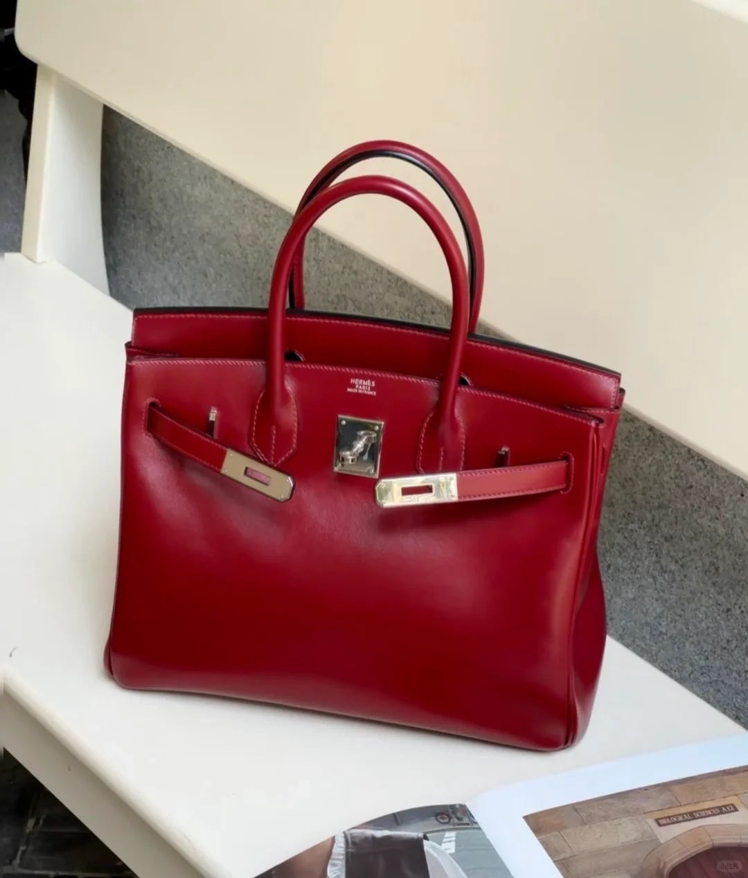H BIRKIN 30 box leather