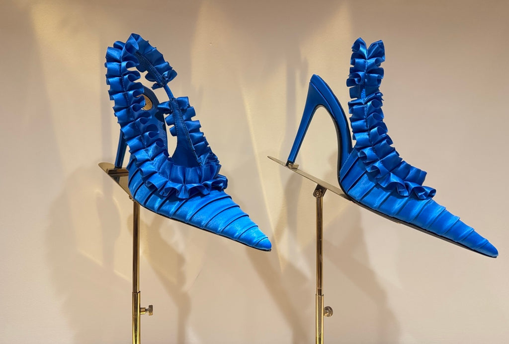 YSL SATIN SLINGBACK