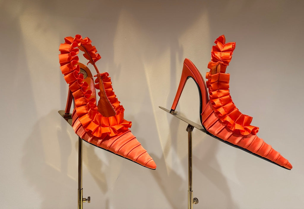 YSL SATIN SLINGBACK