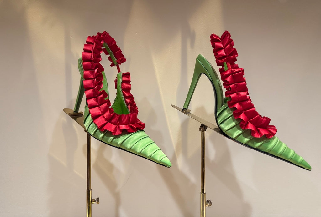 YSL SATIN SLINGBACK