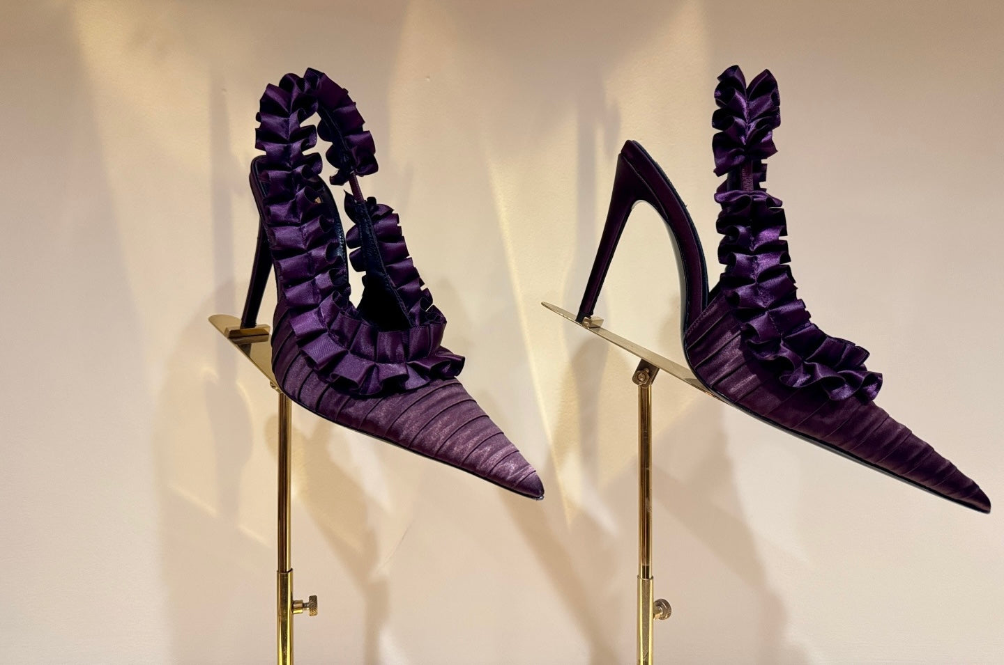 YSL SATIN SLINGBACK