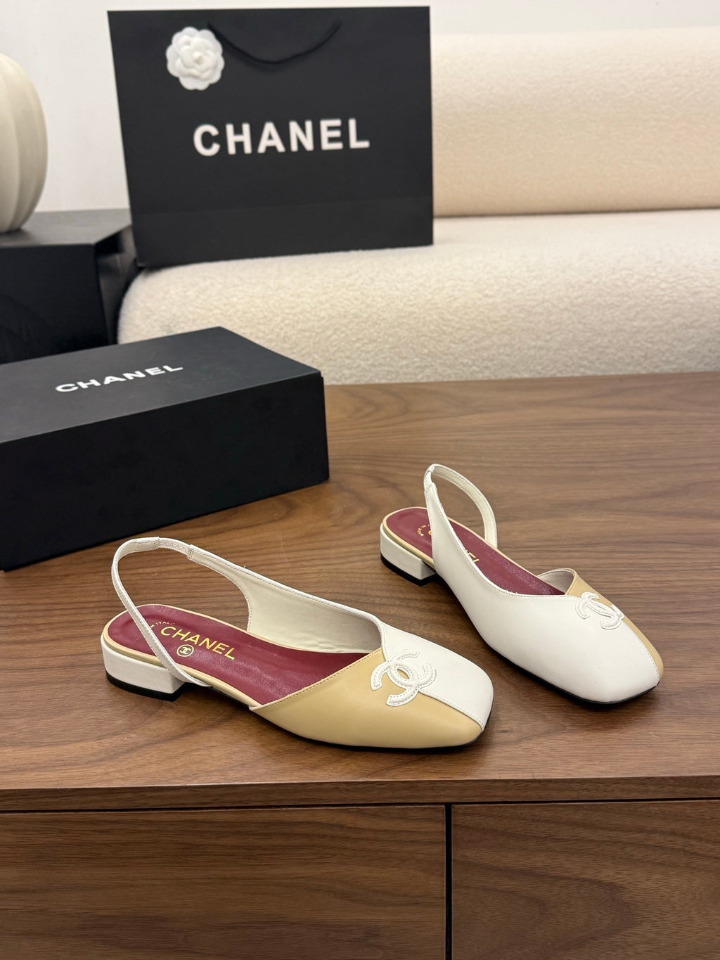 CC SLINGBACK FLATS BICOLOR