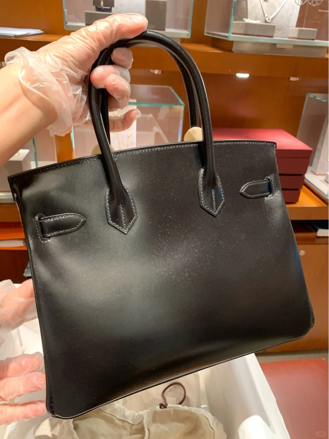 H BIRKIN 30 box leather