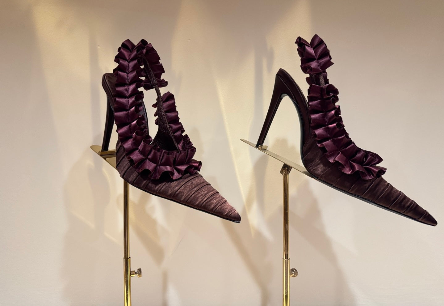 YSL SATIN SLINGBACK