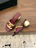 CC HEEL PEARL MULES