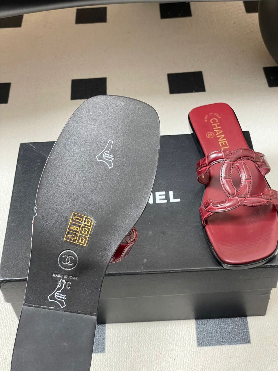 CC CROC EMBOSSED MULES